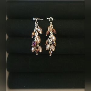 Sterling silver cluster earrings